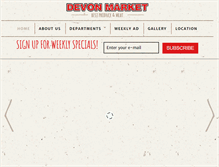 Tablet Screenshot of devonmarket.com